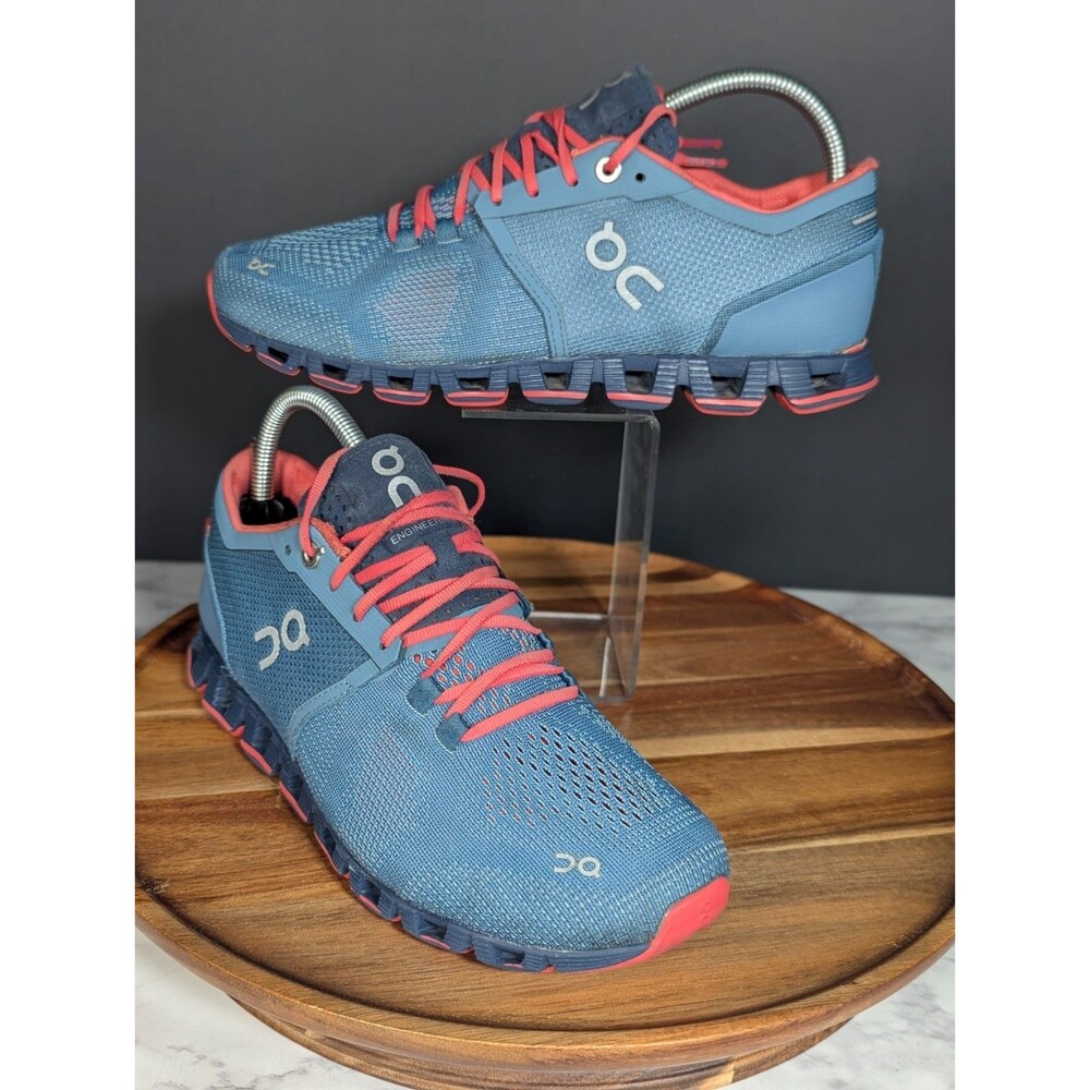 On Cloud X Gen 1 Denim Blue Coral Cross Training Gym Sneakers Womens US 8.5